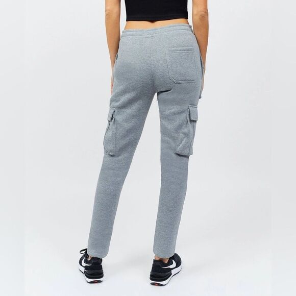 Reason Baxter Multi Pocket Cargo Sweatpants In Grey - Picture 5 of 5